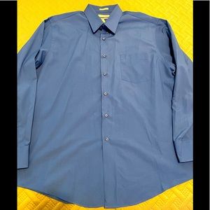 Van Heusen Poplin Fitted Dress Shirt-XL